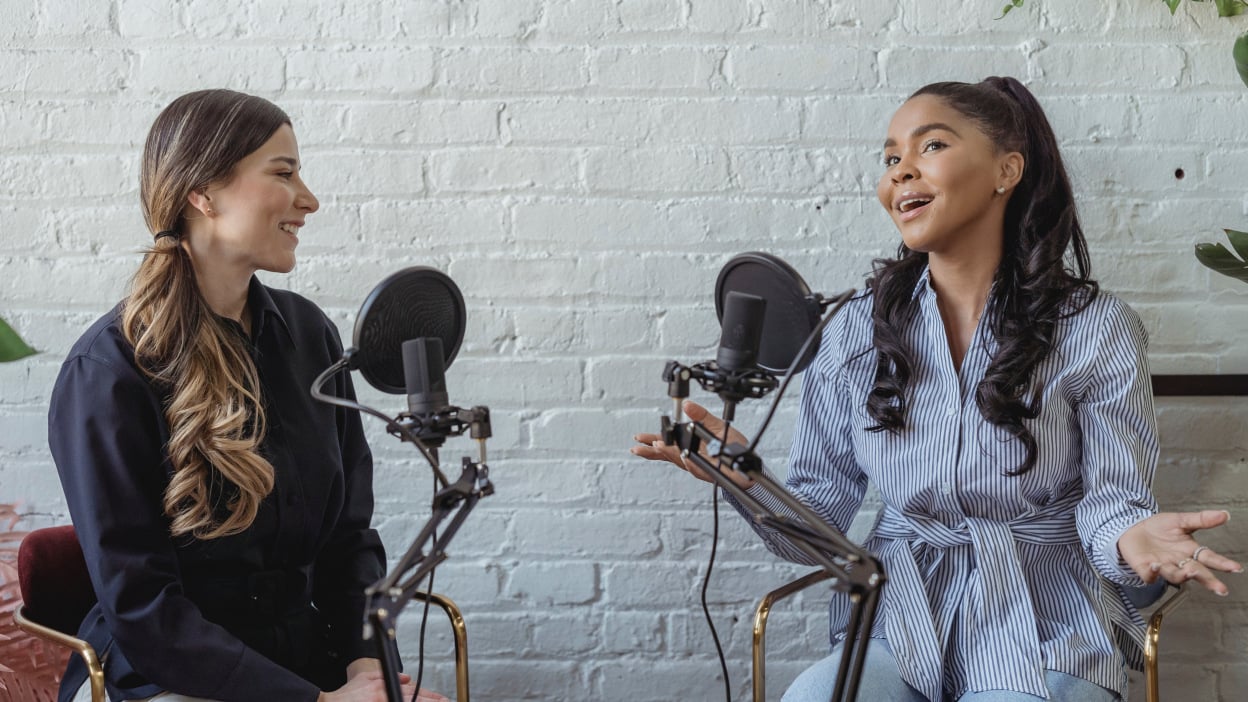 Podcast interview in progress